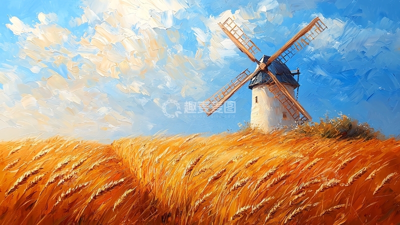 高清大图下载【趣麦麦图】田园风光油画