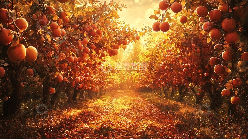 高清大图下载【趣麦麦图】秋季果园