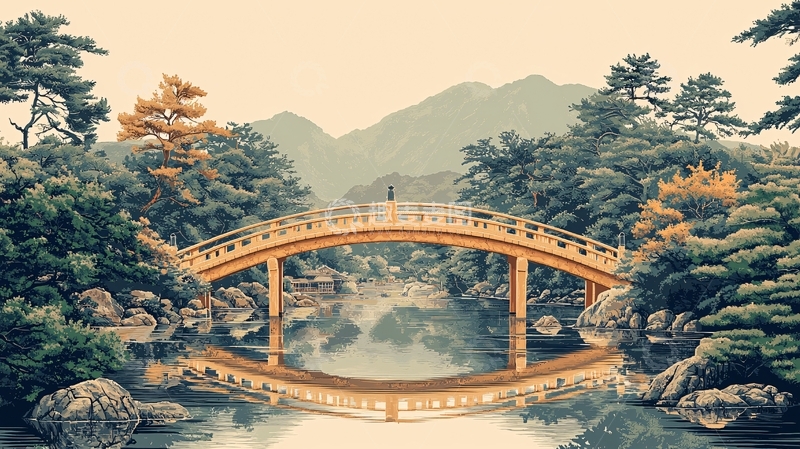 高清大图下载【趣麦麦图】水墨画风格风景