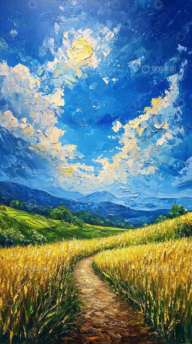 高清大图下载【趣麦麦图】田园风光油画