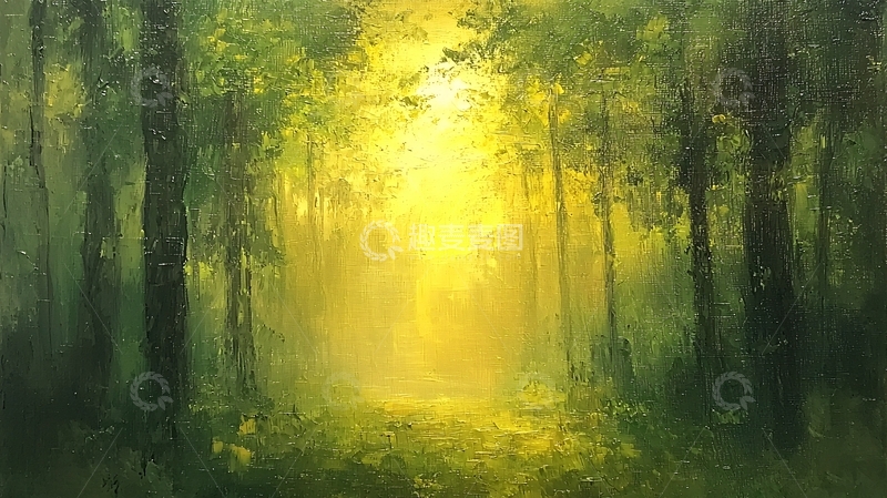 高清大图下载【趣麦麦图】阳光森林小路