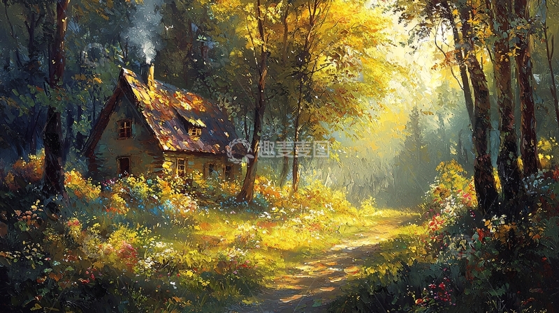 高清大图下载【趣麦麦图】森林小屋