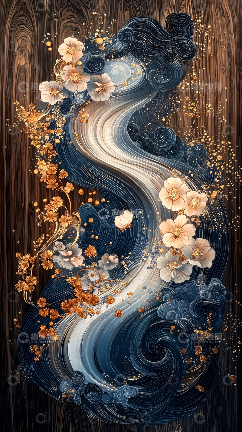 高清大图下载【趣麦麦图】水墨流淌