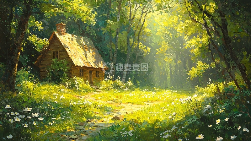 高清大图下载【趣麦麦图】森林小屋