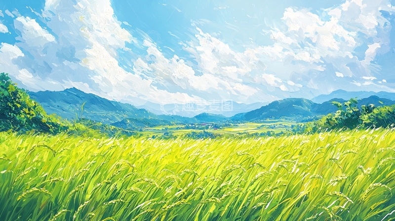 高清大图下载【趣麦麦图】阳光明媚的田园风光