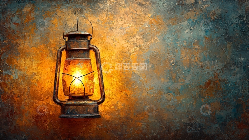 高清大图下载【趣麦麦图】复古煤油灯
