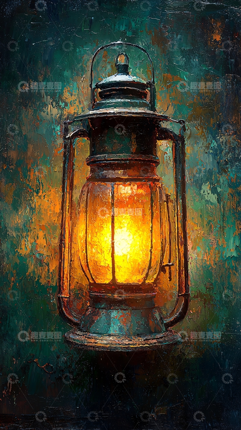 高清大图下载【趣麦麦图】复古煤油灯
