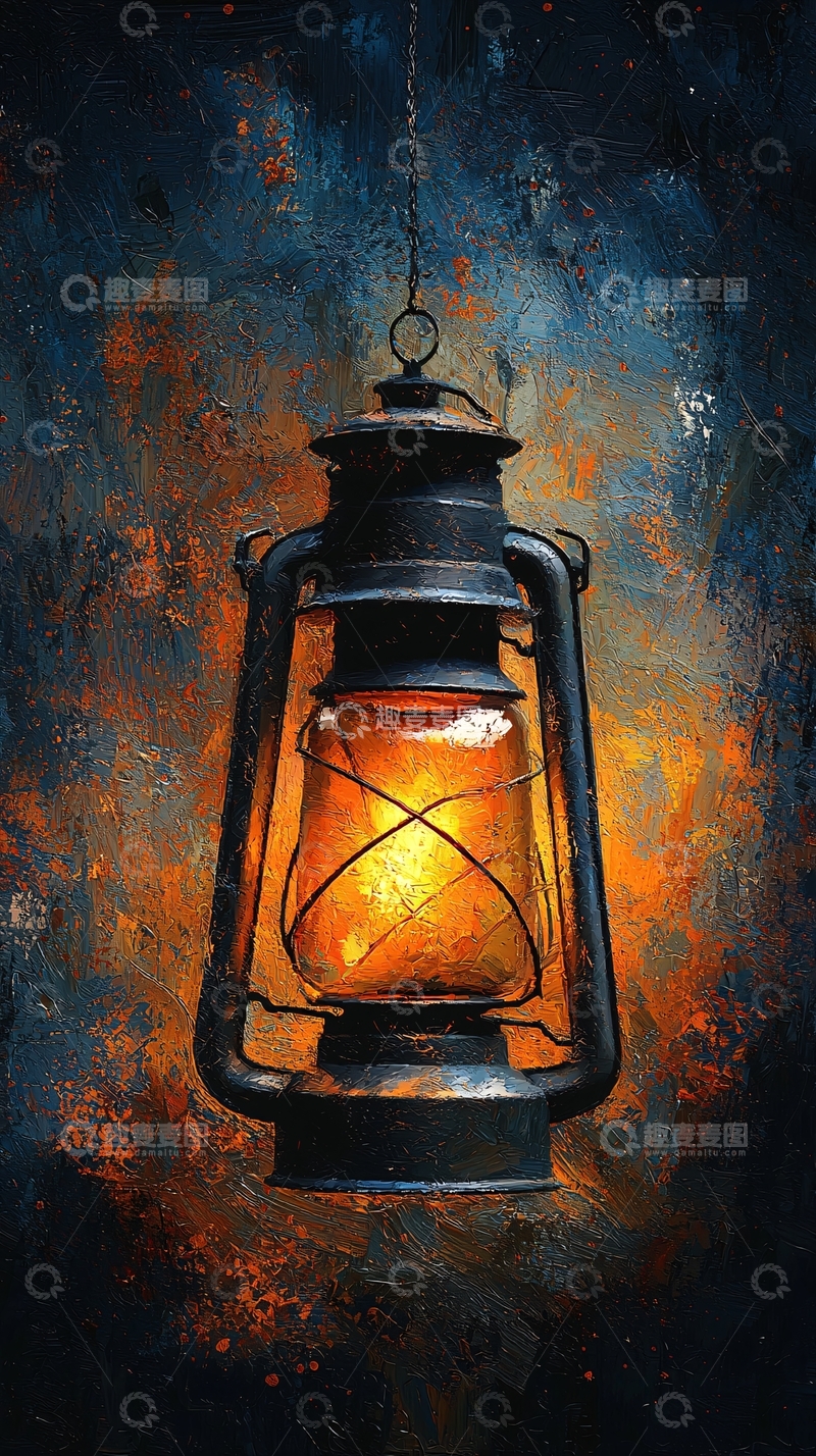 高清大图下载【趣麦麦图】老式煤油灯