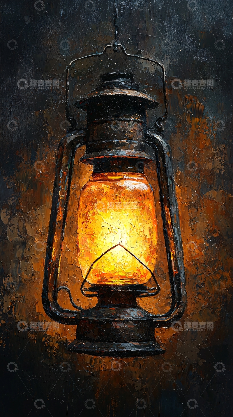 高清大图下载【趣麦麦图】老式煤油灯