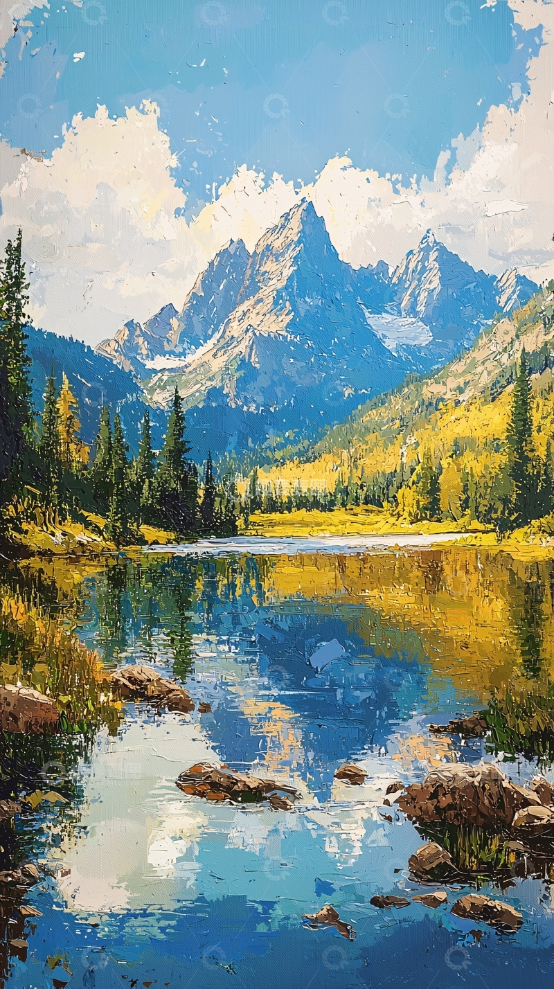 高清大图下载【趣麦麦图】秋日山湖倒影