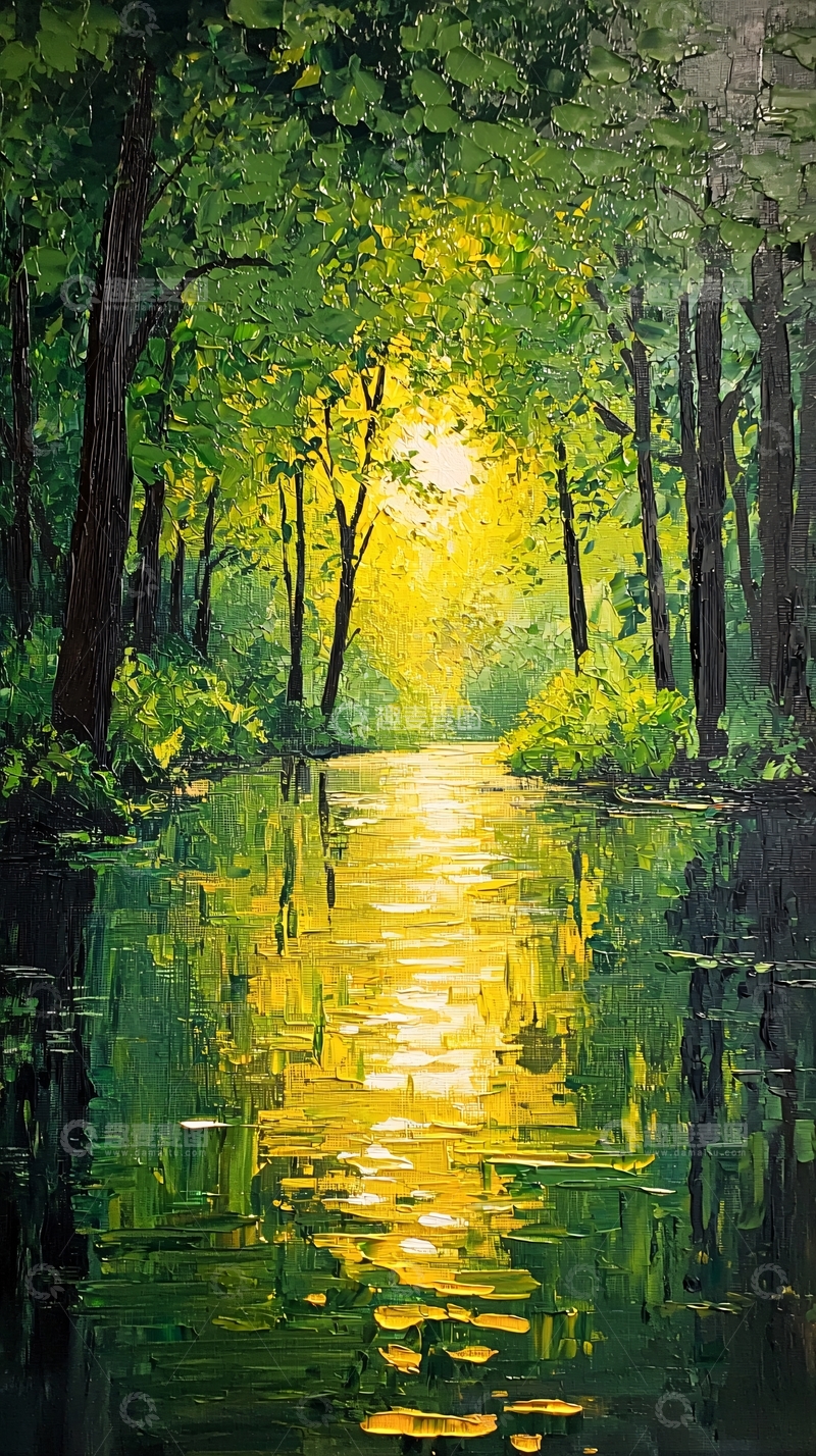 高清大图下载【趣麦麦图】森林小溪