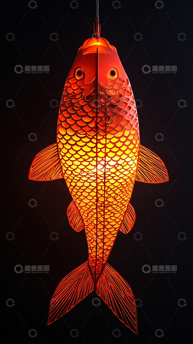 高清大图下载【趣麦麦图】红鲤鱼灯笼