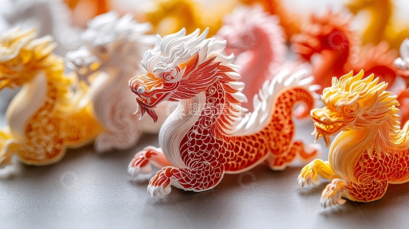 高清大图下载【趣麦麦图】彩色龙饰品