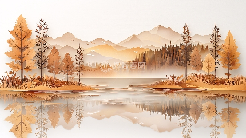 高清大图下载【趣麦麦图】秋日湖光山色