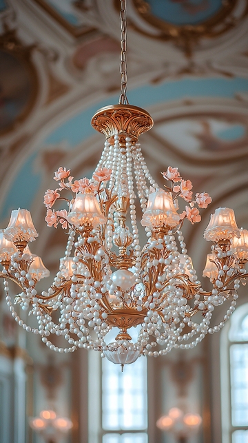 奢华珍珠水晶吊灯