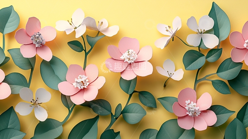高清大图下载【趣麦麦图】纸艺花卉29