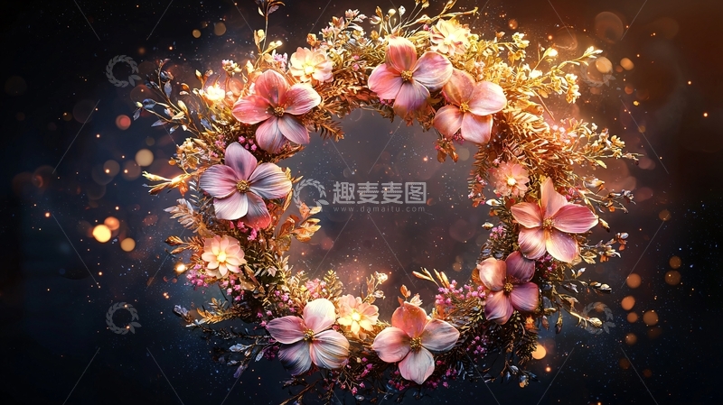 高清大图下载【趣麦麦图】梦幻花环