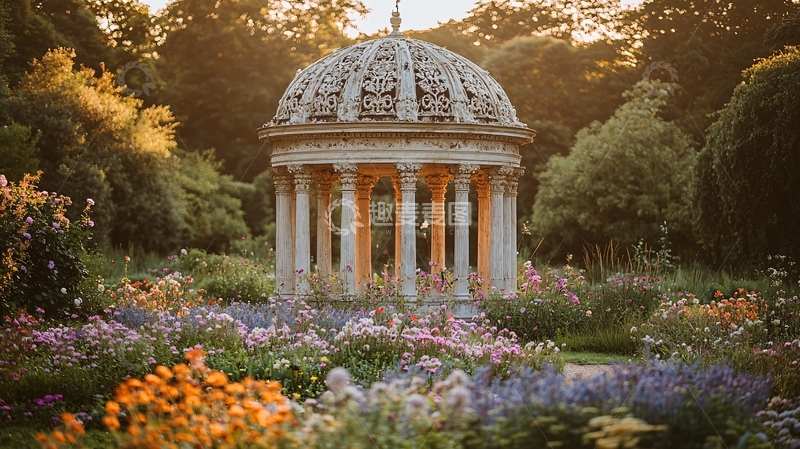 高清大图下载【趣麦麦图】花园凉亭