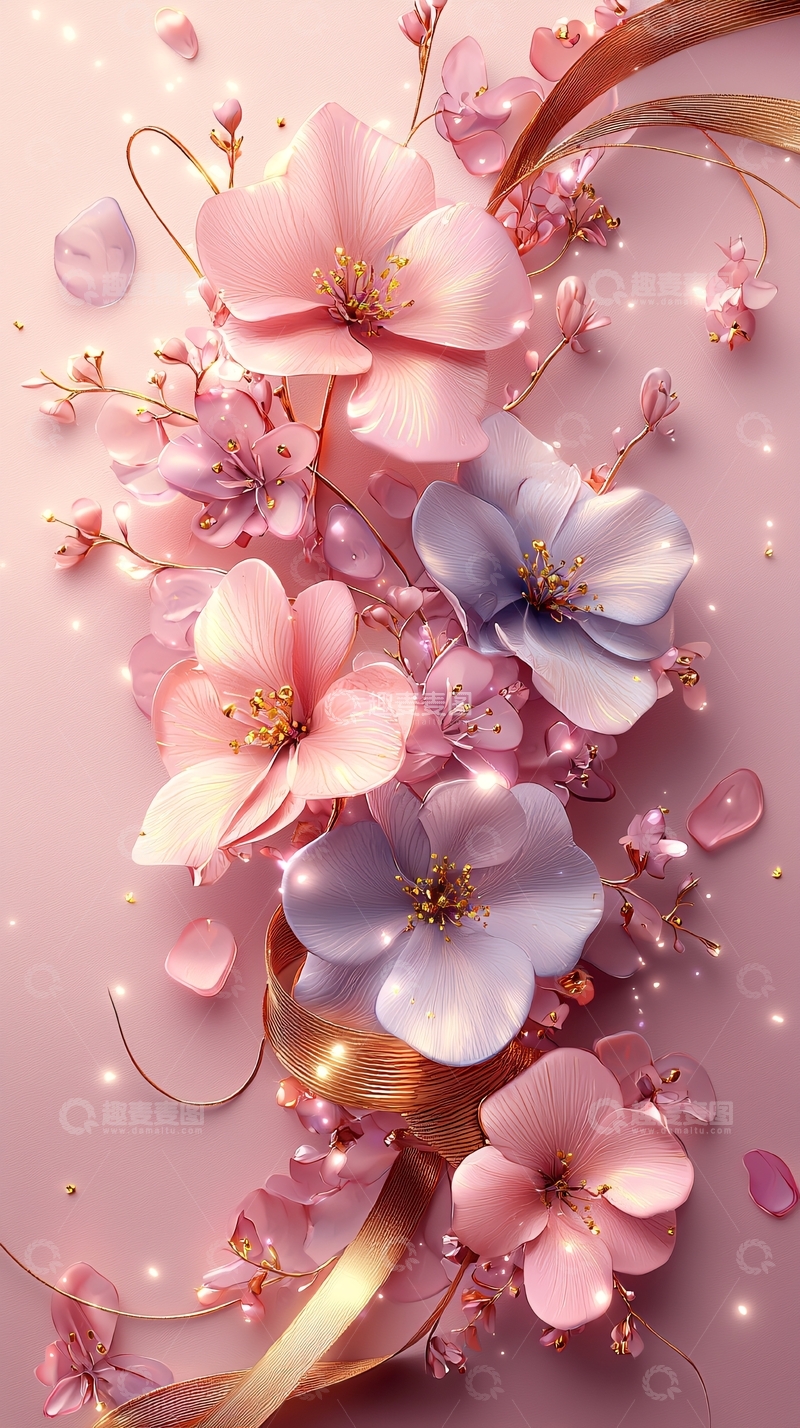 高清大图下载【趣麦麦图】粉色花朵