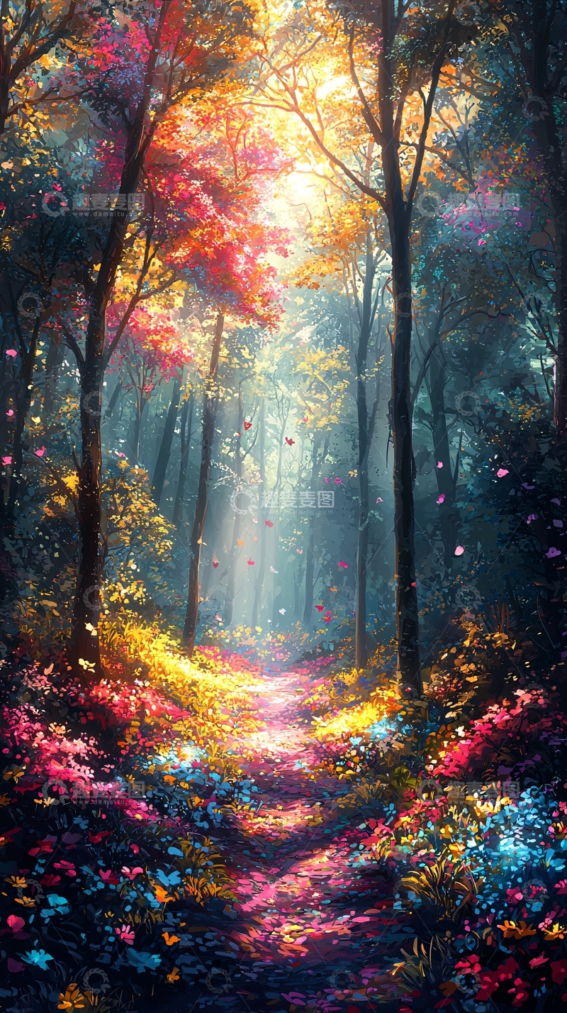 高清大图下载【趣麦麦图】梦幻森林小路113
