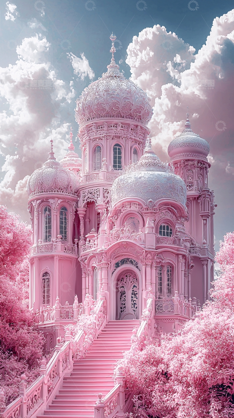 高清大图下载【趣麦麦图】粉红梦幻城堡