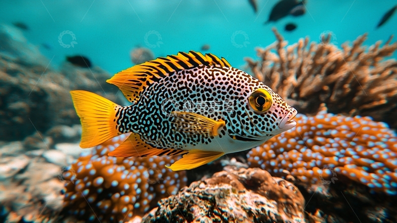 高清大图下载【趣麦麦图】珊瑚礁鱼类高清图片