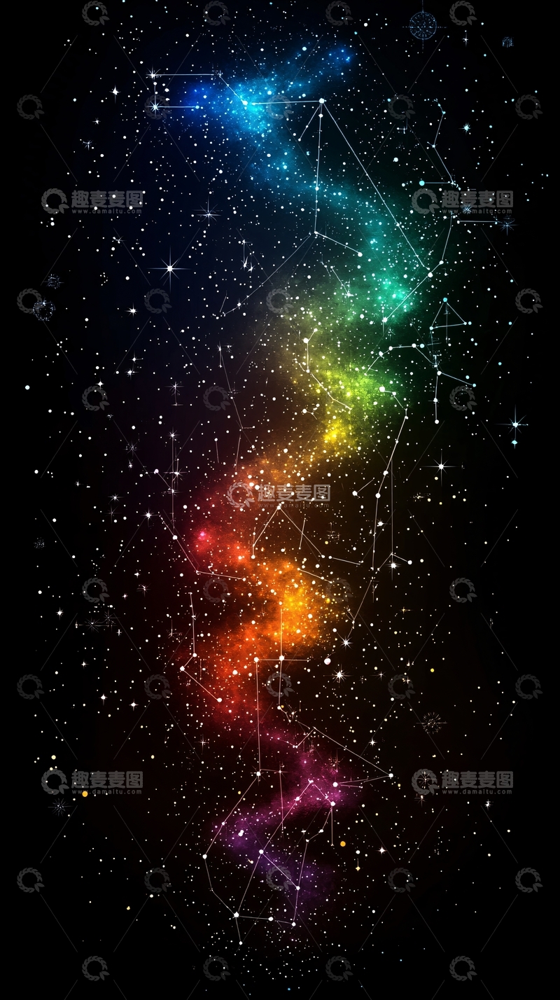 高清大图下载【趣麦麦图】彩虹星云