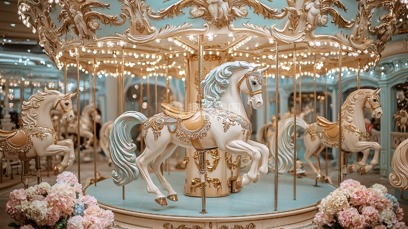 高清大图下载【趣麦麦图】旋转木马