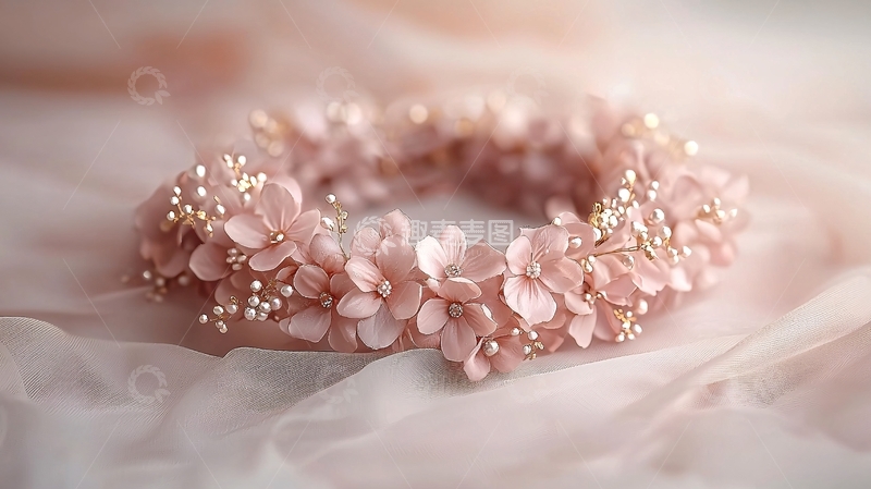 高清大图下载【趣麦麦图】粉色花朵头饰