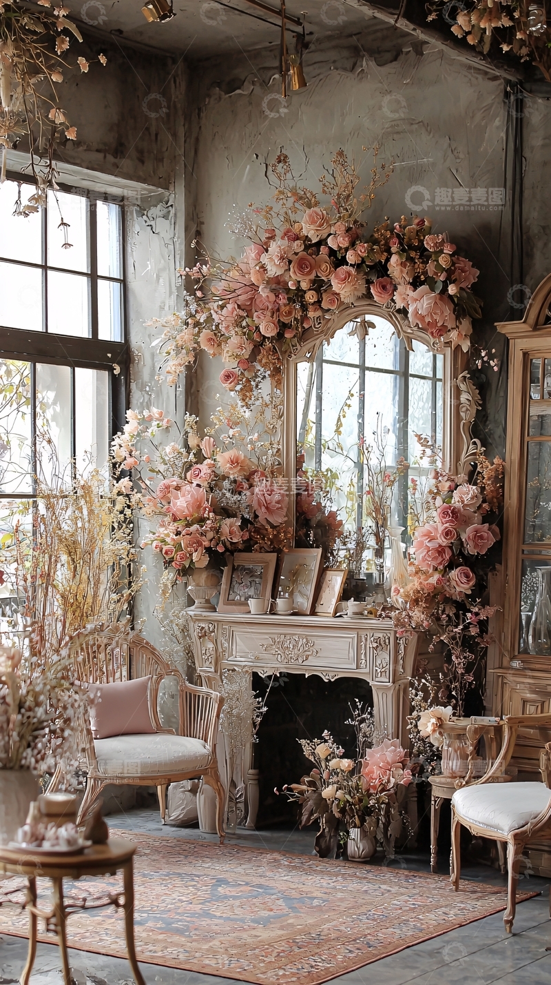 高清大图下载【趣麦麦图】法式复古浪漫花艺家居