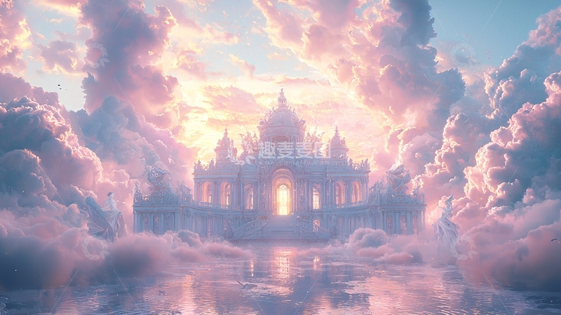 高清大图下载【趣麦麦图】云端城堡