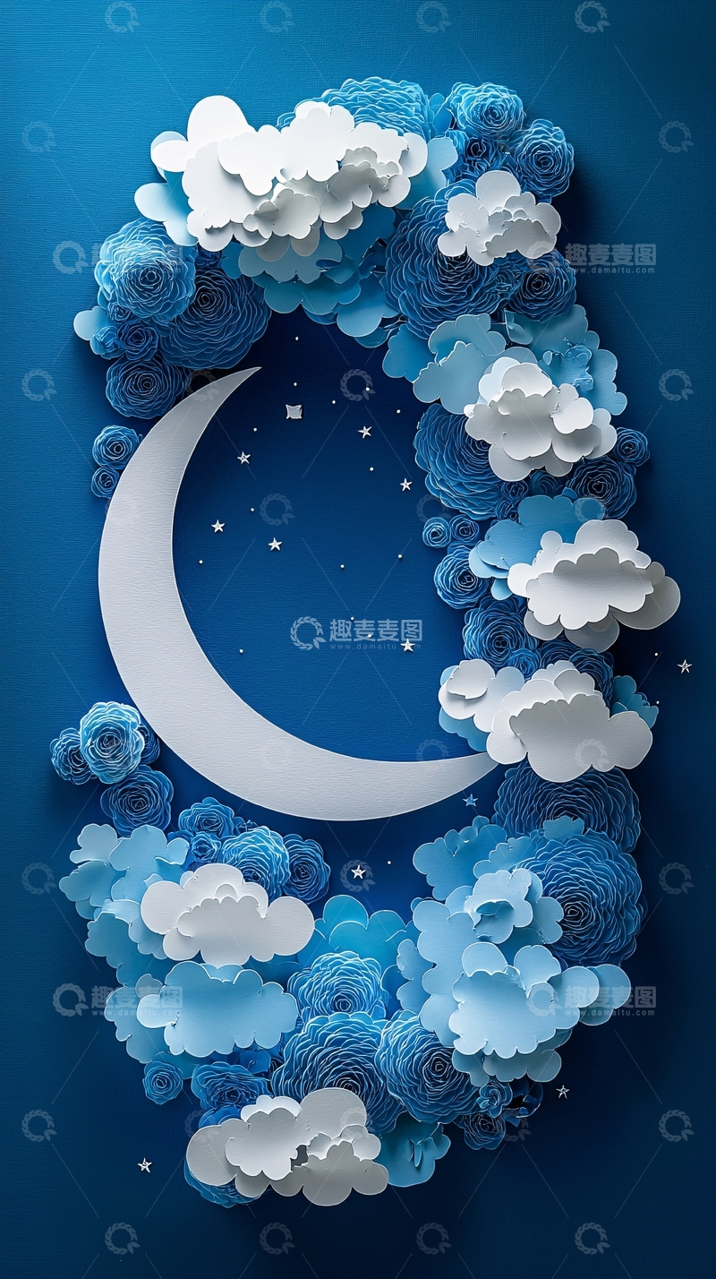 高清大图下载【趣麦麦图】蓝月