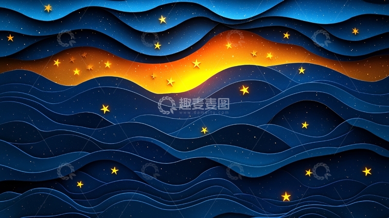 高清大图下载【趣麦麦图】星空大海