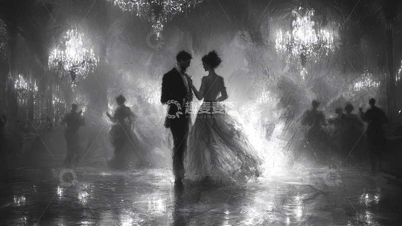 高清大图下载【趣麦麦图】黑白舞会