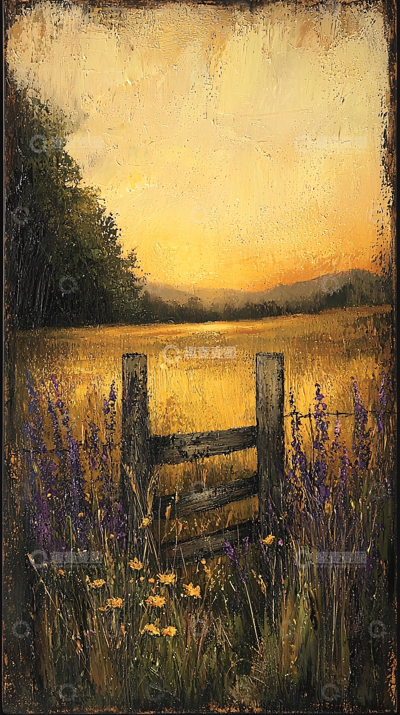 高清大图下载【趣麦麦图】田园风光油画