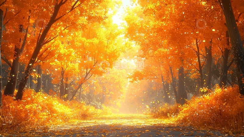 高清大图下载【趣麦麦图】金秋十月秋景图
