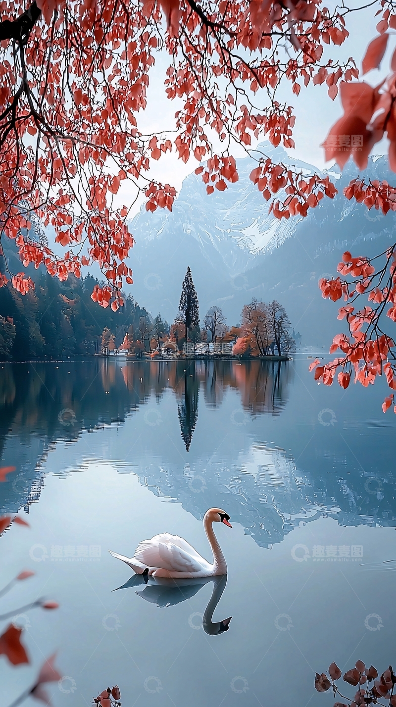 高清大图下载【趣麦麦图】秋日湖景