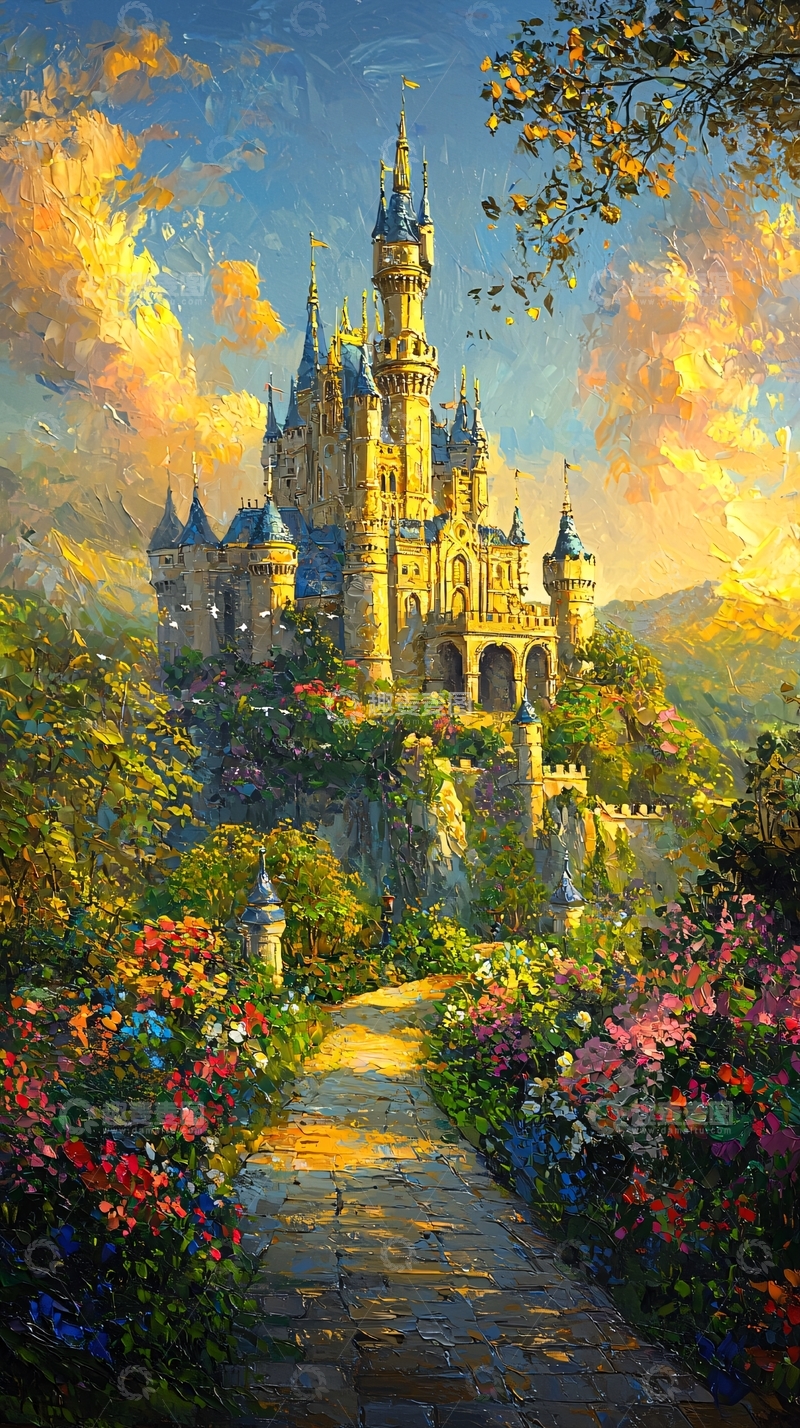 高清大图下载【趣麦麦图】童话城堡风景画