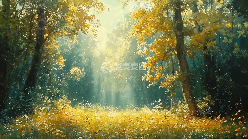 高清大图下载【趣麦麦图】阳光森林