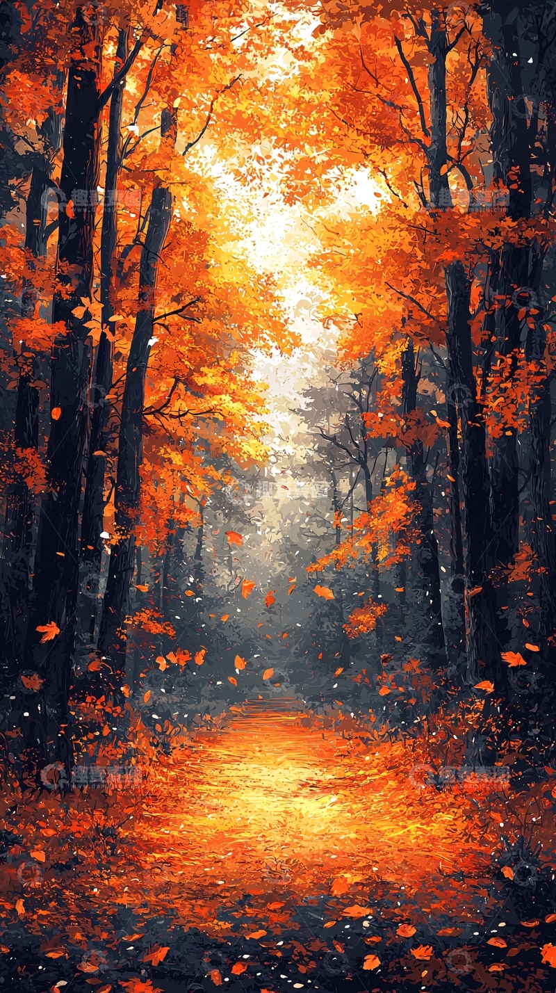 高清大图下载【趣麦麦图】秋日森林小路
