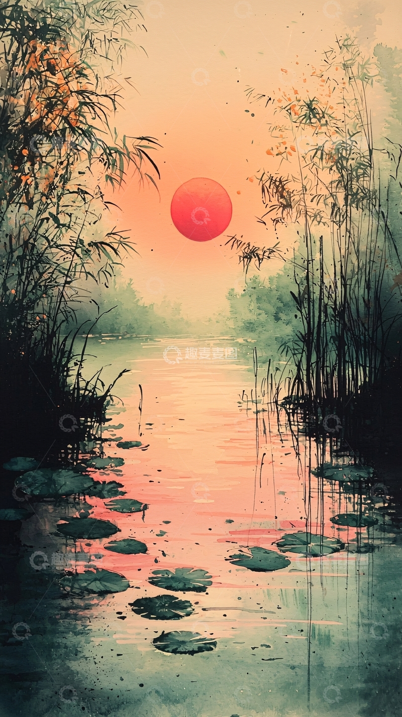 高清大图下载【趣麦麦图】日落