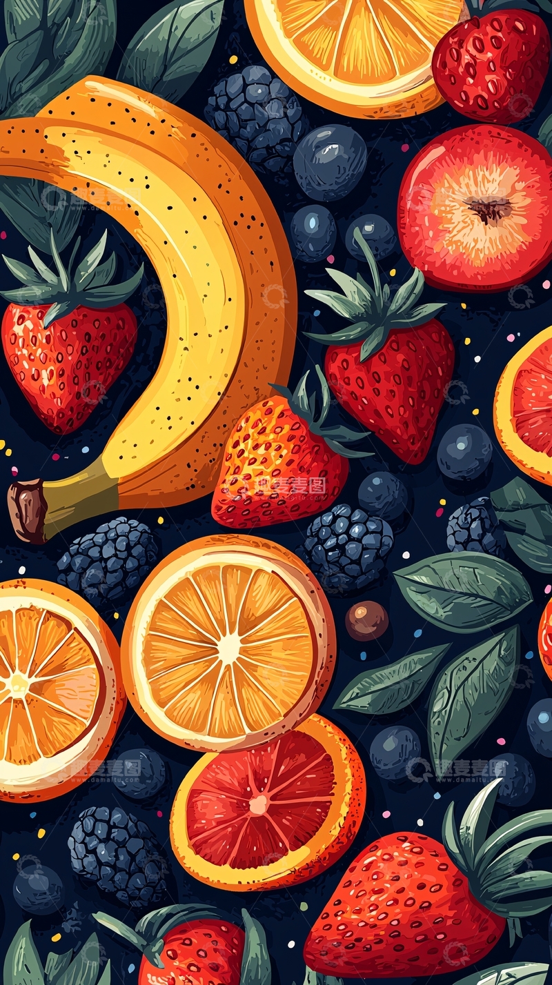 高清大图下载【趣麦麦图】水果插画