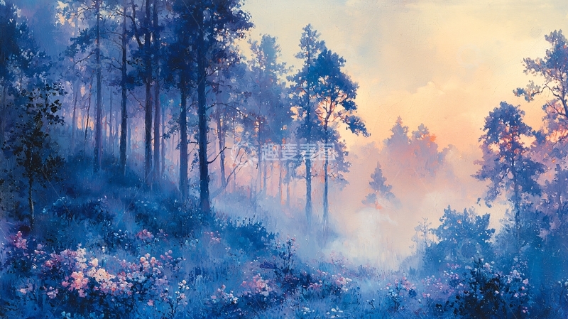 高清大图下载【趣麦麦图】雾气森林