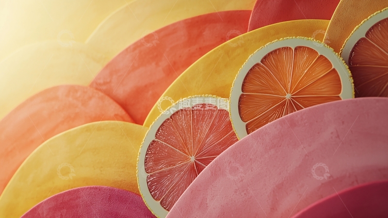 高清大图下载【趣麦麦图】彩色圆形背景