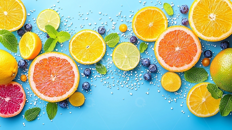 高清大图下载【趣麦麦图】清新水果背景图