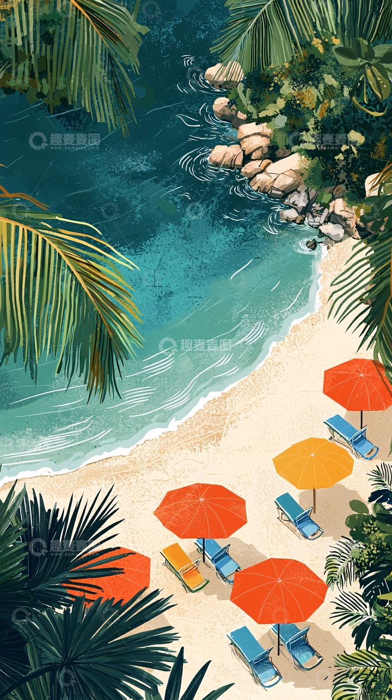 高清大图下载【趣麦麦图】热带海滩度假风光