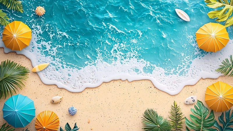 高清大图下载【趣麦麦图】夏日海滩度假风光