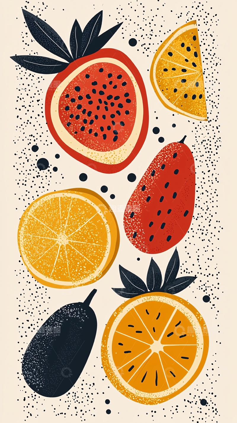 高清大图下载【趣麦麦图】水果插画