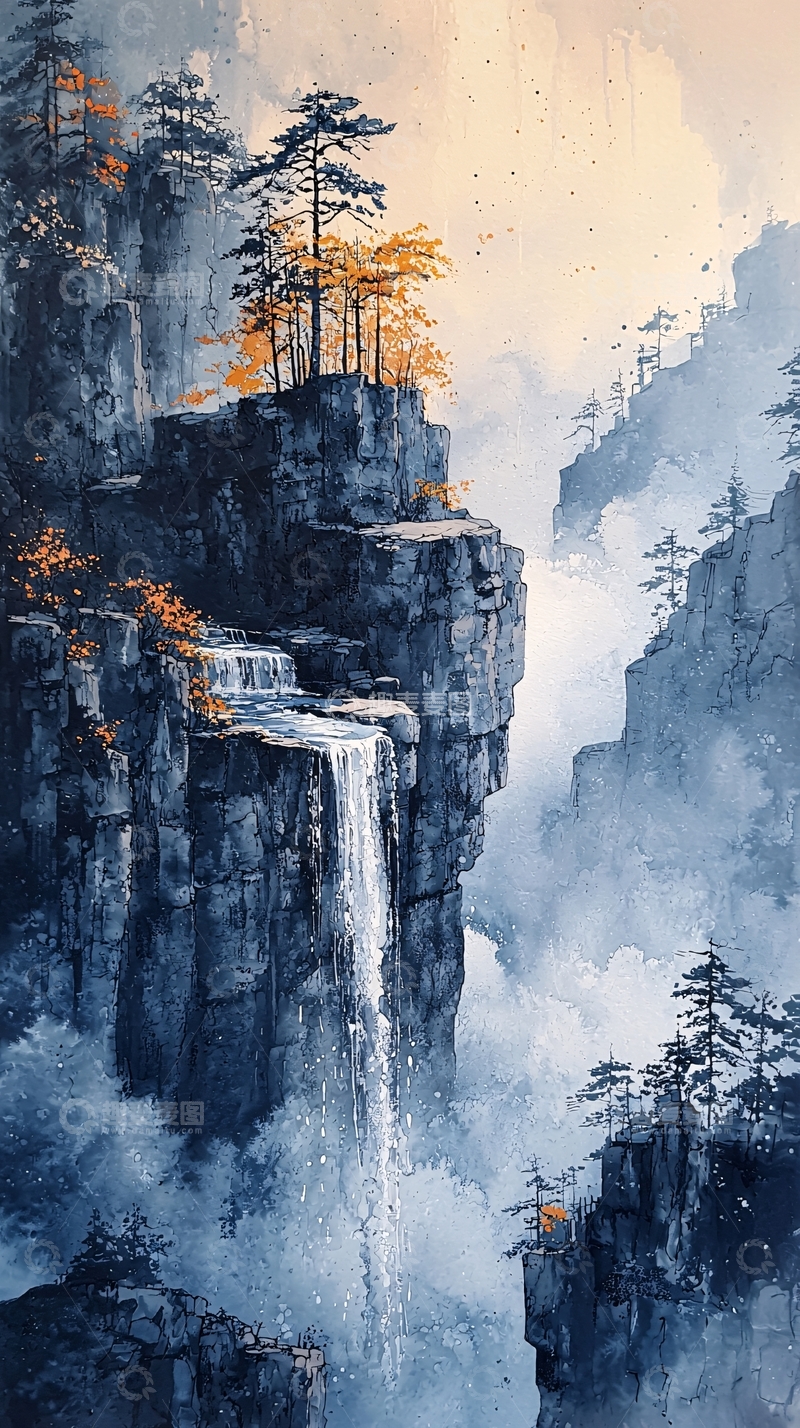 高清大图下载【趣麦麦图】水墨画山水