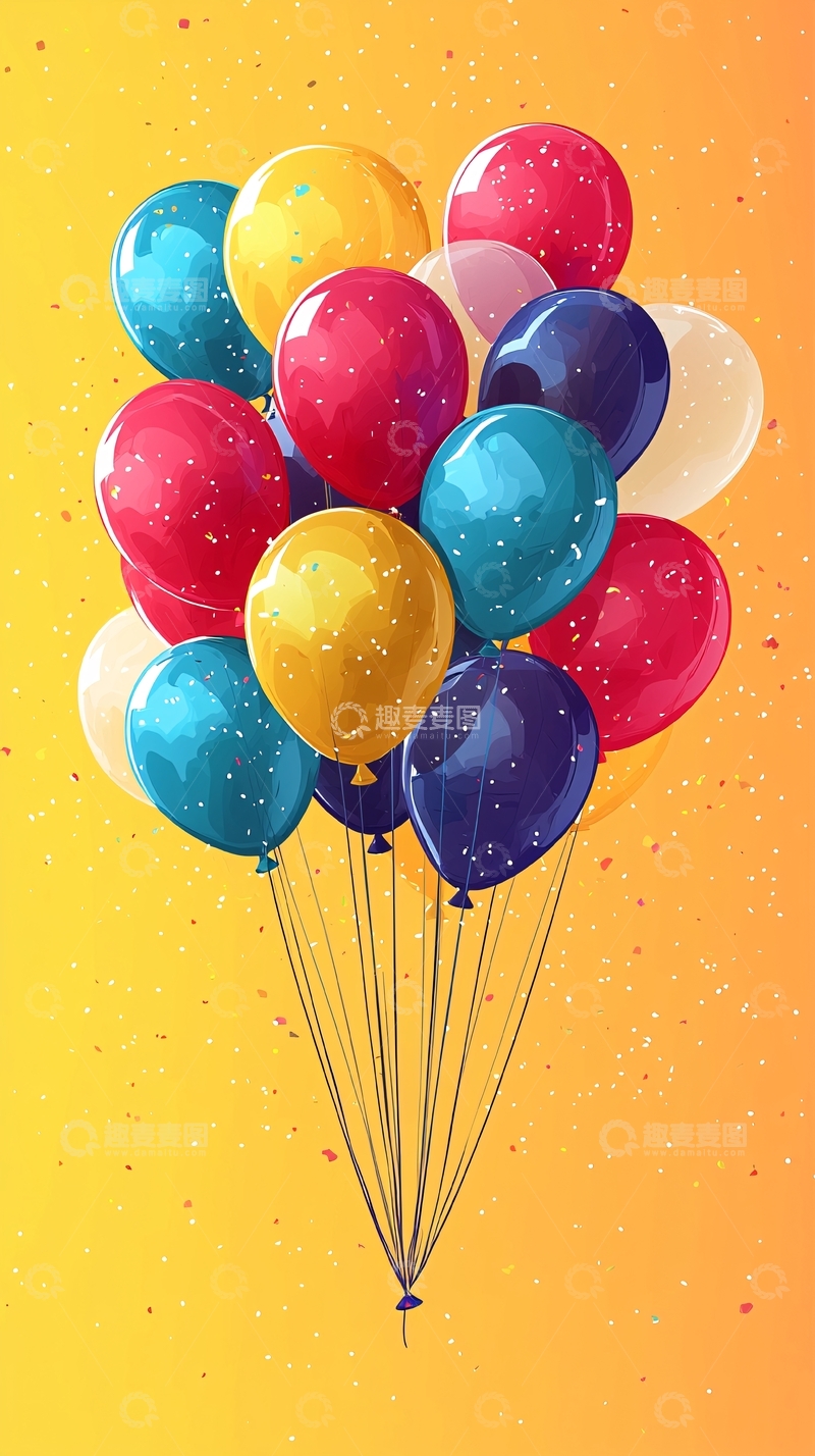 高清大图下载【趣麦麦图】彩色气球